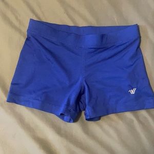 BLUE SPANDEX SHORTS